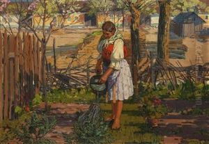 A Young Gardener by Anton Frolka