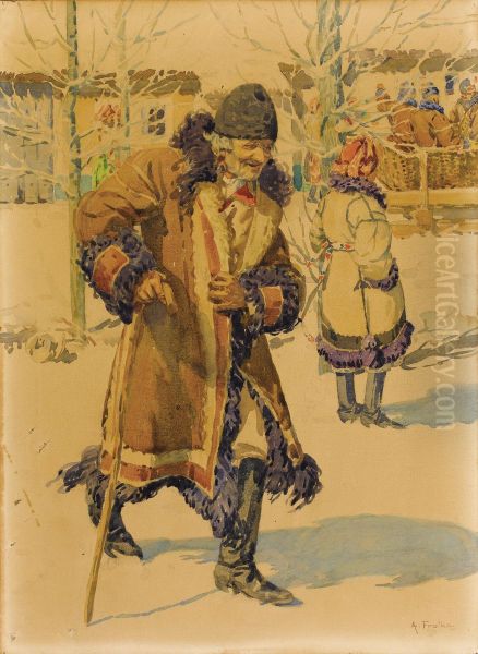 Man With Cane - view 1