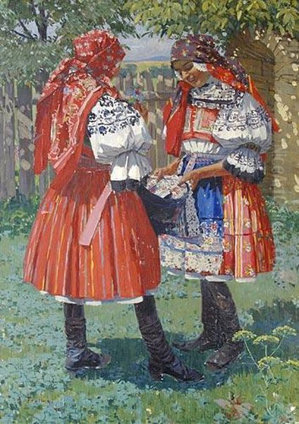 Girls In Folk Costumes - view 1