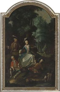 A Hunting Party by Joseph Ferdinand Fromiller