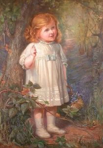 Picking Bluebells by Cyril James Frost