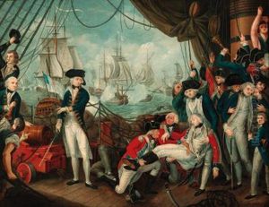 The Glorious First Of June, 1794: Lord Howe On The Deck Of Thequeen Charlotte by Cyril James Frost
