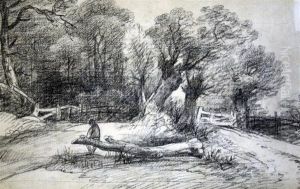 Figure In Woodland by George Frost