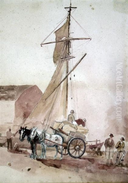 Cart Beside A Barge - view 1