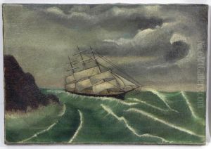 Clipper Ship On Stormy Sea by John O.J. Frost