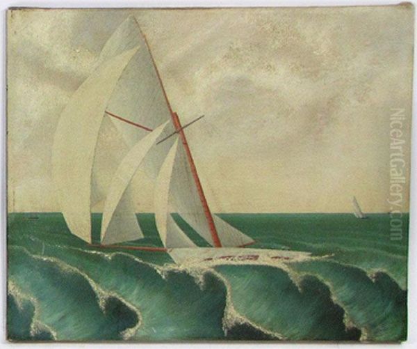 Sailboat With Full Sails - view 1