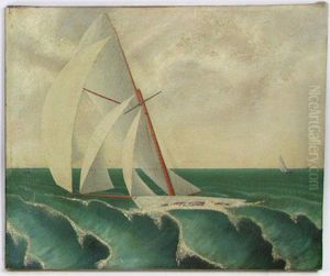Sailboat With Full Sails by John O.J. Frost