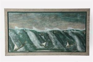 Sailing Ships Caught In A Storm
