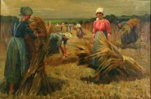 Gathering Grain by Martin Frost