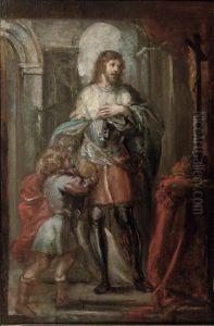 Saint Louis As A Crusader by Philips Fruytiers