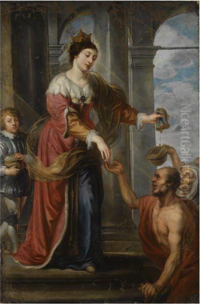 A Female Saint Giving Alms - view 1