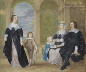 Portrait Of A Family by Philips Fruytiers
