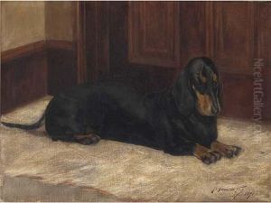 A Dachshund In An Interior by Roger Fry