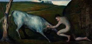 Nude With Bull by John Hemming Fry