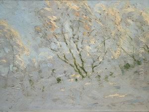 "limpsfield Common, Winter Scenes"; Oil On Panel,signed, 24.7x35.8cm: "limpsfield Common, Winter Scenes"; Oil On Panel,signed, 24.7x35.8cm: