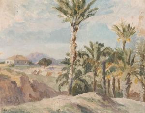 Landscape With Palm Trees by Roger Fry