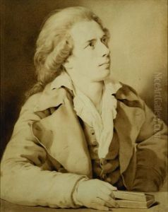 Portrait Of A Gentleman, Believed To Be Joseph Wright Of Derby by Thomas Frye