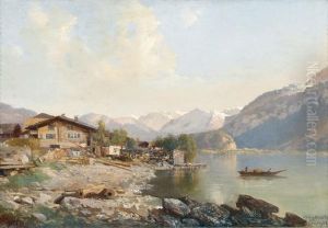 Partie Am Brienzersee Mit Boot. Partie Am Brienzersee Mit Boot.