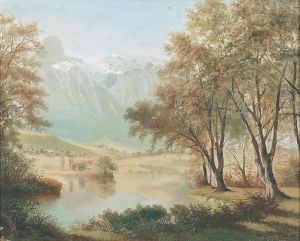 Sonnige Landschaft Im Berner Oberland.