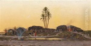 A Village At Dusk