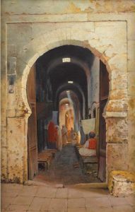 Un Souk En Tunisie by Richard Fuchs