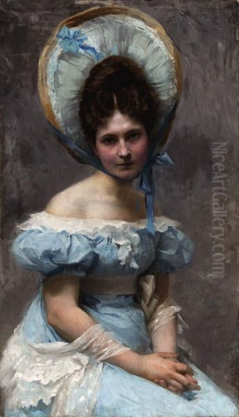 Portrait Of A Lady In Blue - view 1