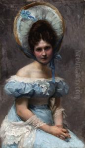 Portrait Of A Lady In Blue Portrait Of A Lady In Blue