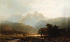 Haying In The Valley by Herman Fuechsel