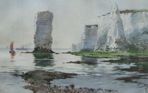 Cote Rocheuse A Maree Basse by Richard Henry Fuller