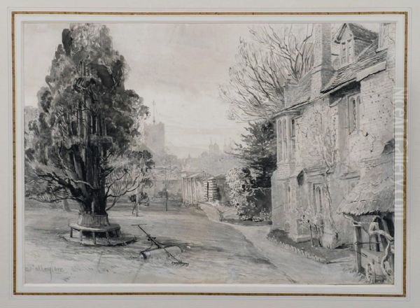 Garden Front Of Grammar School With Holy Trinity Church And Abbots Hospital - view 1