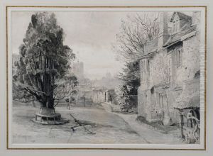 Garden Front Of Grammar School With Holy Trinity Church And Abbots Hospital by John Fulleylove