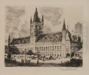 Set Of Three Etchings - Home Sweet Home by Albert Henry Fullwood
