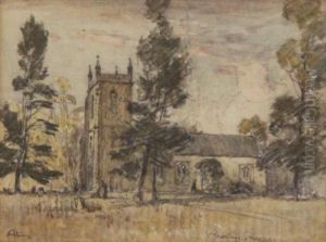 Church In Landscape by Albert Henry Fullwood