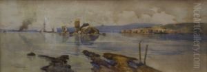 Bottle And Glass Rocks,sydney Harbour by Albert Henry Fullwood