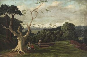 Children Having A Picnic by Charles Fullwood