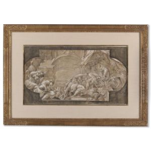 Tribute Presented To Alexander The Great by Giovanni Antonio Fumiani