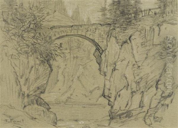 Mountain Landscape With A Bridge - view 1