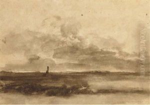 Un Paysage Avec Une Tour Dans Le Lointain by Abraham Furnerius