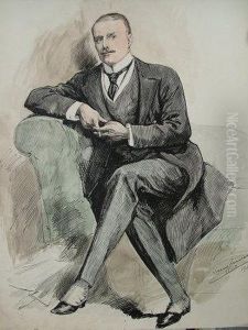 Furnis, -- Portrait Of A Gentleman, Traditionally Held To Be Lord Middleton by Harry Furniss