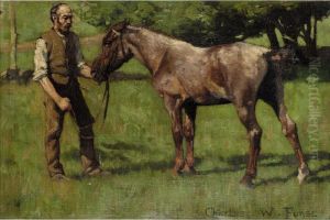 Foal And Groom by Charles Wellington Furse