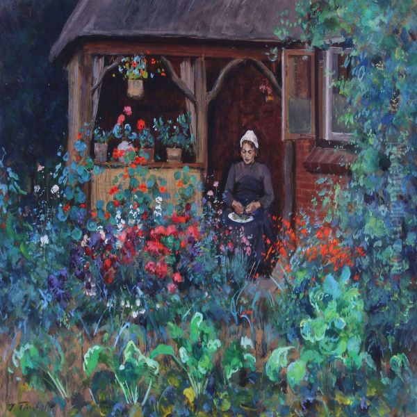 Garden Exterior With Woman - view 1
