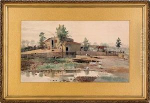 Farm Scene by Charles Lewis Fussell