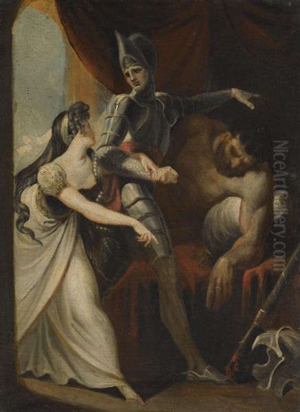 Huon Rescuing Angela From The Giant Angulaffer, From Wieland's Oberon - view 1