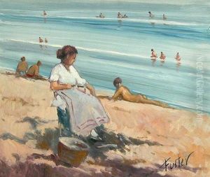 Pescadora En La Playa Nudista