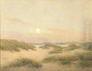 Moonlight On The Sand Dunes, Norfolk Coast, Blakeney Point by Laurenceactive G Linnell