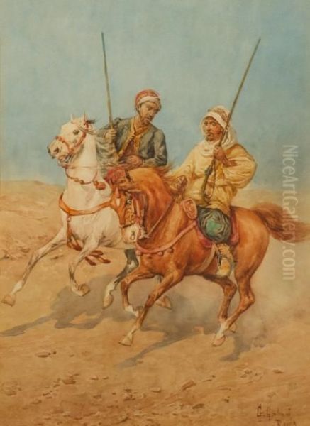 Deux Cavaliers Arabes - view 1