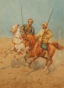 Deux Cavaliers Arabes by Giuseppe Gabani