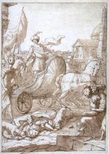 Jehu Triumphiert Uber Die Von Hunden Zerfleischte Isebel by Anton Domenico Gabbiani