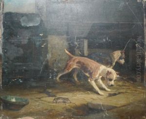 Chien Chassant Des Rats by Eugene Gabe