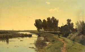 Walking Along A Dutch Canal